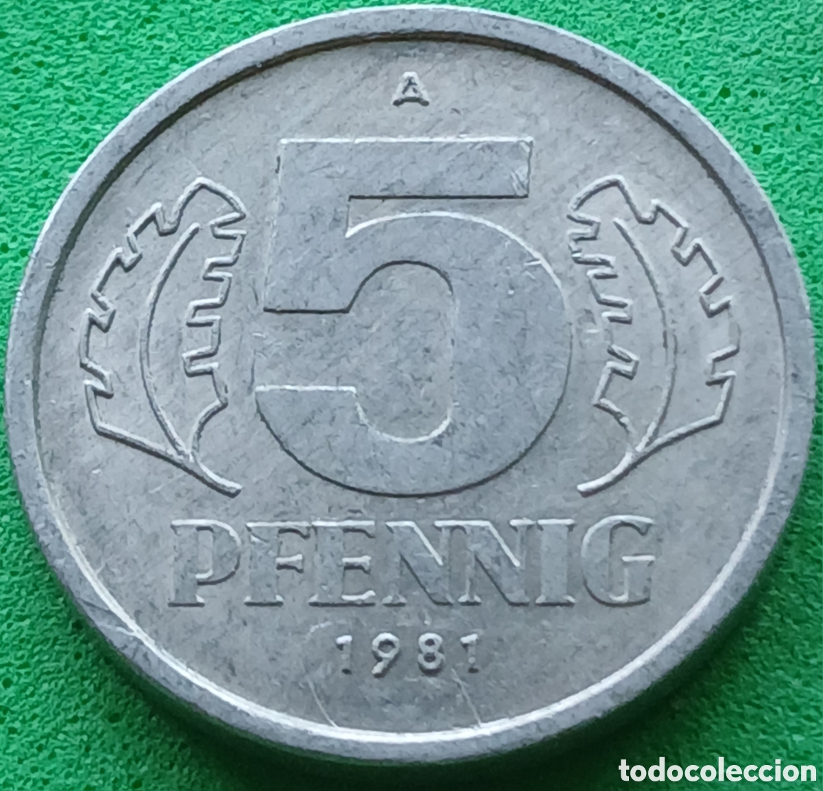 Monedas antiguas de Europa: Alemania Oriental 5 pfennig 1981 km#9.2