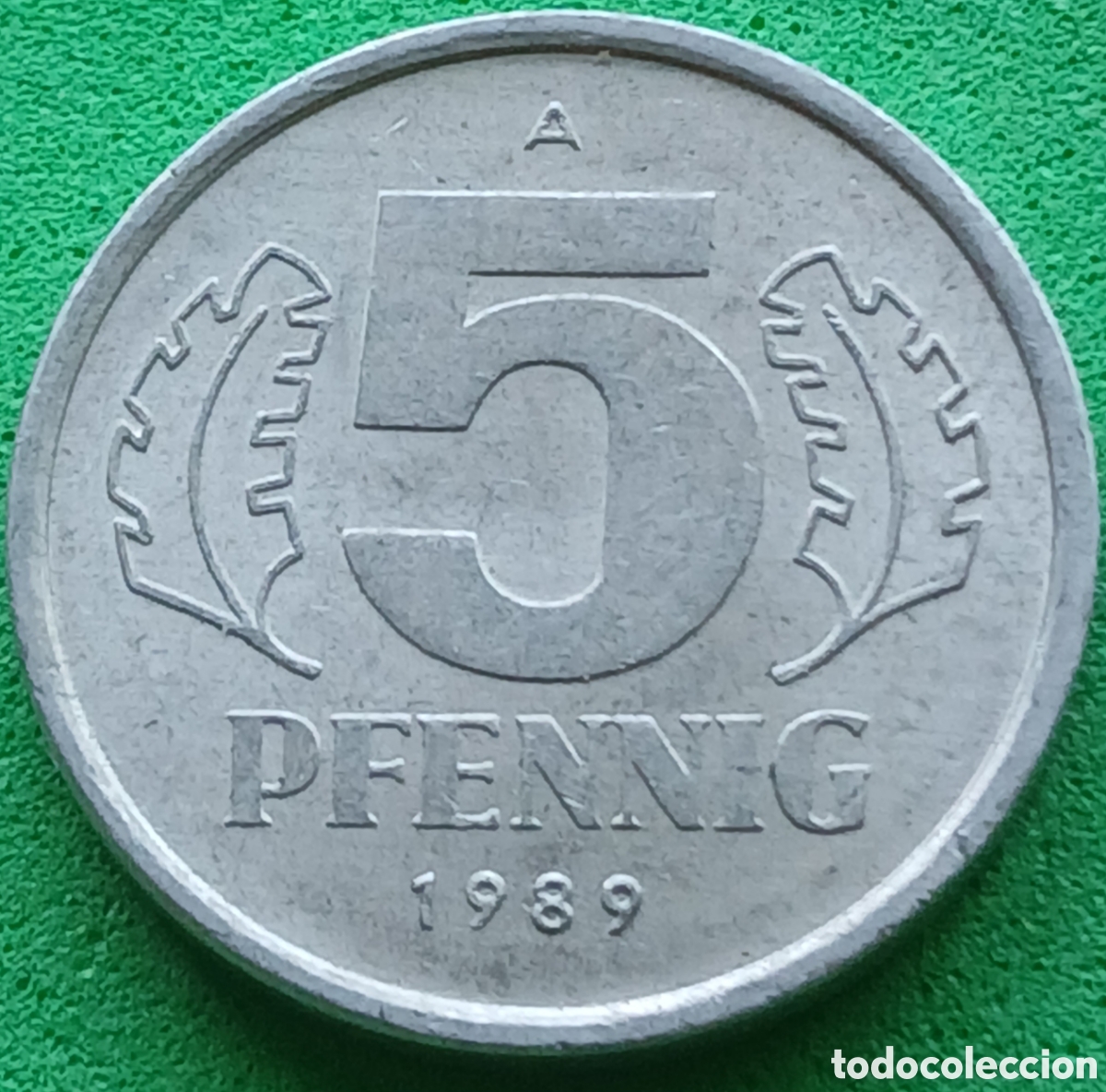 Monedas antiguas de Europa: Alemania Oriental 5 pfennig 1989 km#9.2