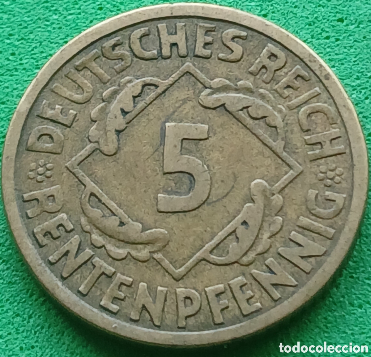 Monedas antiguas de Europa: Alemania Rep&uacute;blica de Weimar 5 rentenpfennig 1924 A km#32