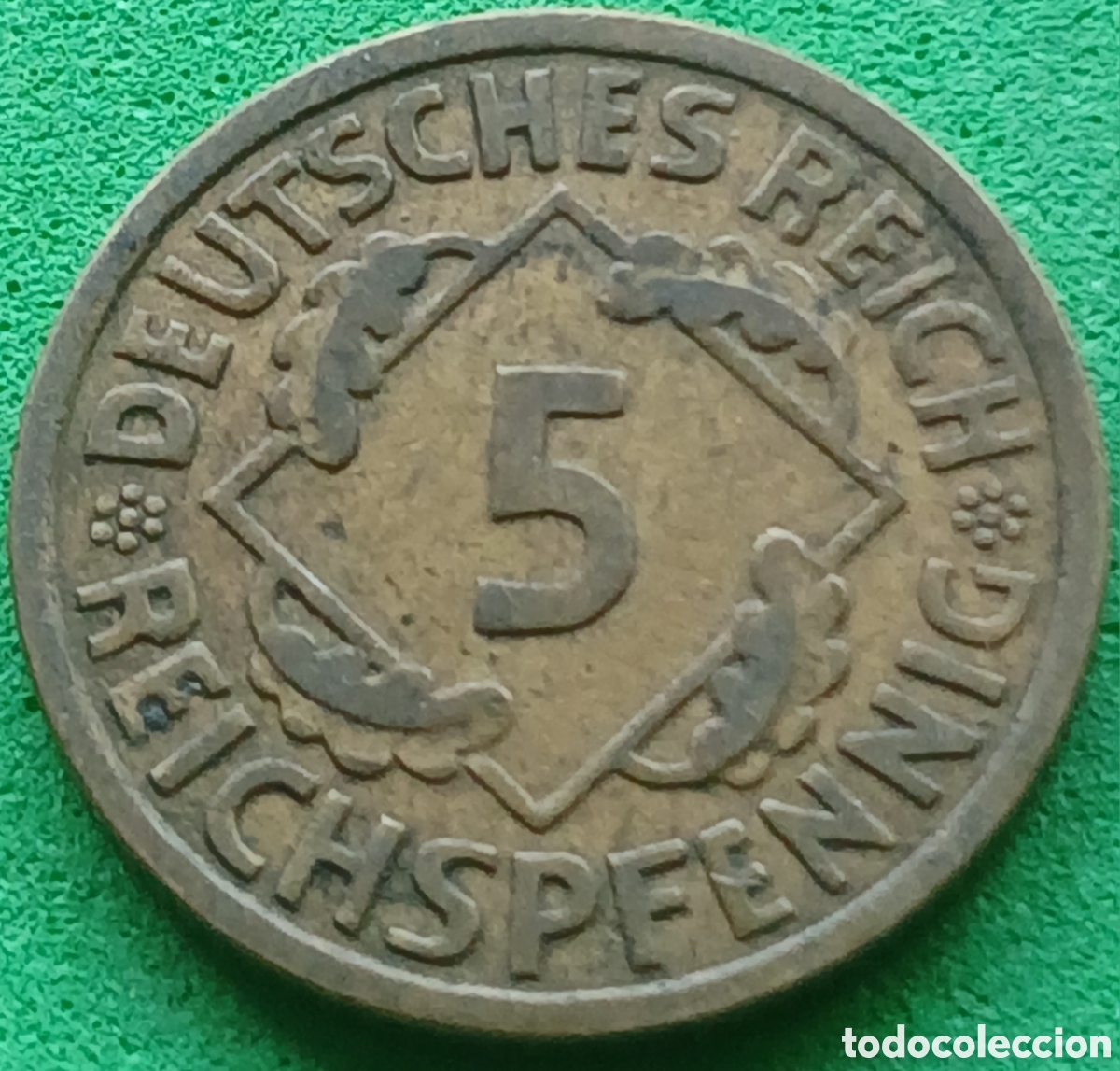 Monedas antiguas de Europa: Alemania Rep&uacute;blica de Weimar 5 reichspfennig 1925 A km#39