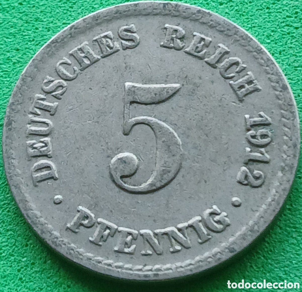 Monedas antiguas de Europa: Alemania Imperio 5 pfennig 1912 A km#11
