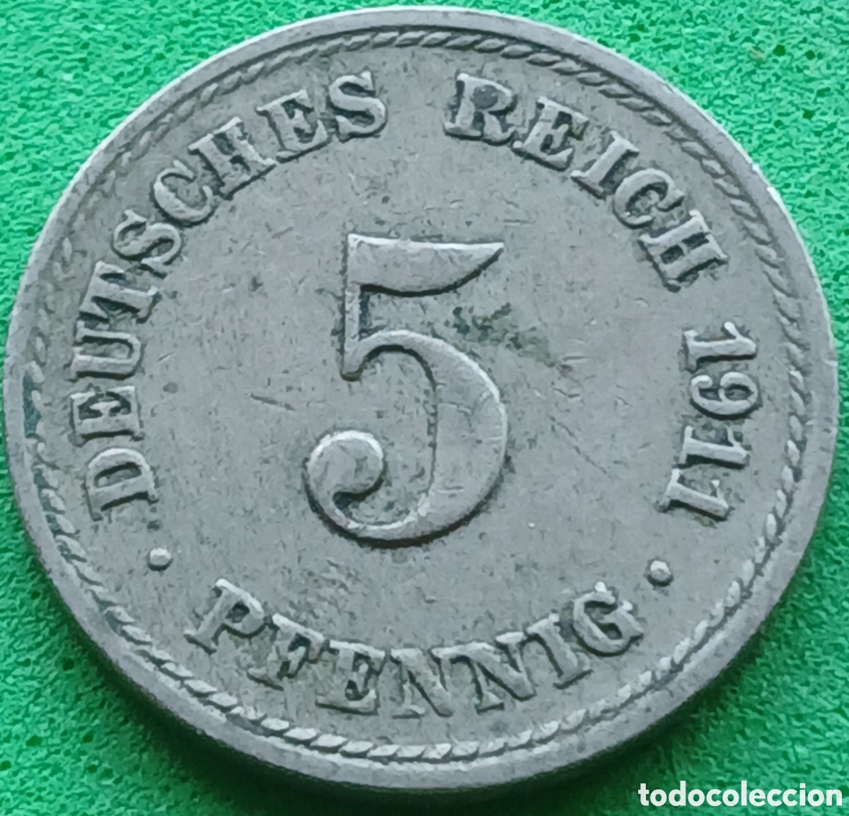 Monedas antiguas de Europa: Alemania Imperio 5 pfennig 1911 A km#11