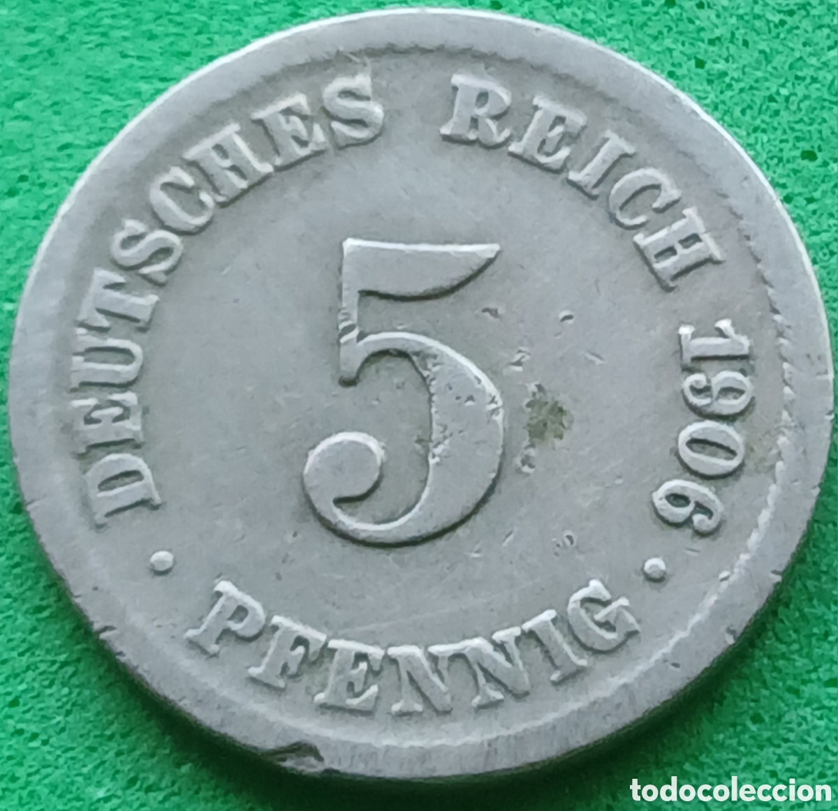 Monedas antiguas de Europa: Alemania Imperio 5 pfennig 1906 F km#11