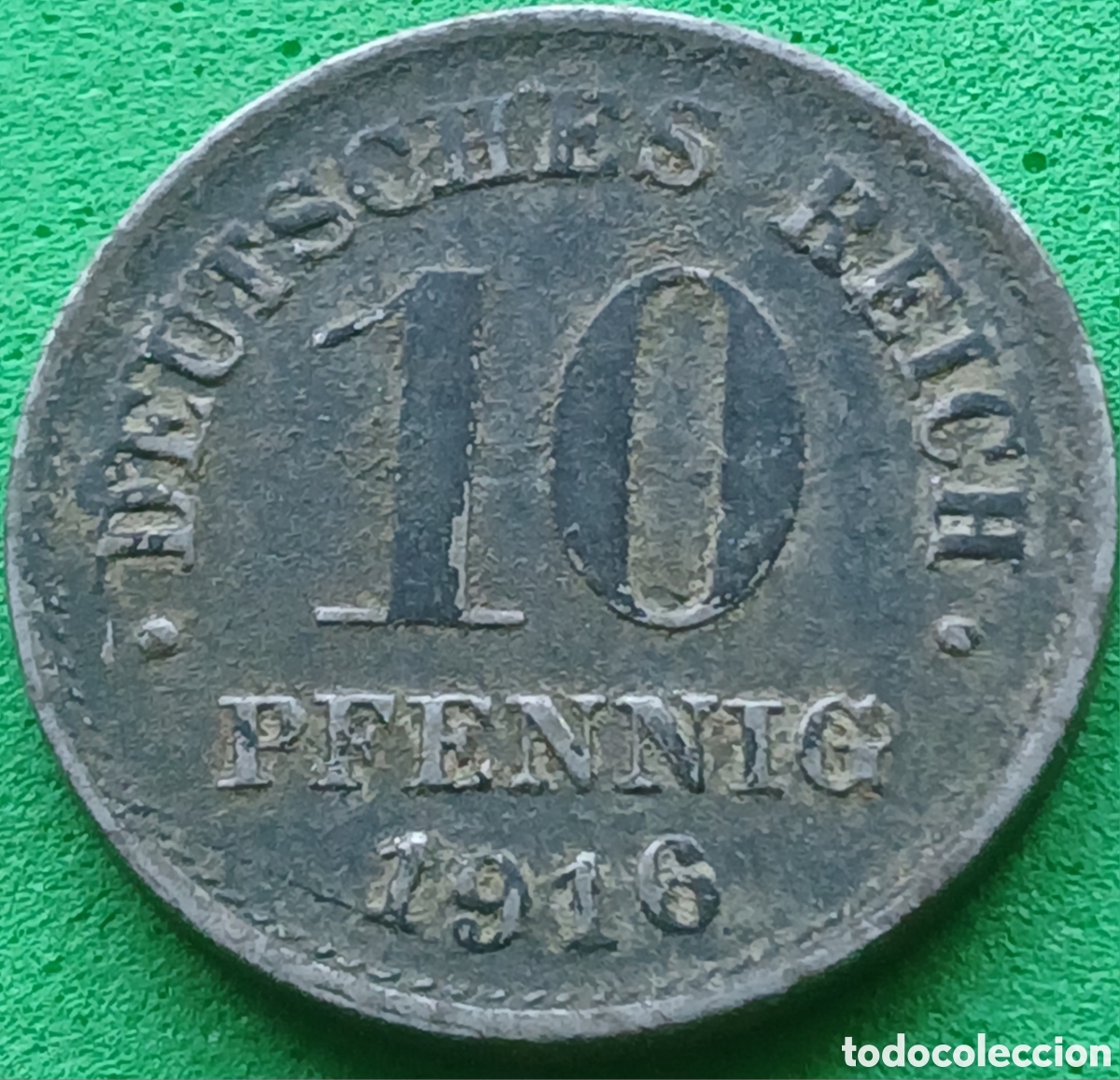 Monedas antiguas de Europa: Alemania Imperio 10 pfennig 1916 A km#20 magn&eacute;tica