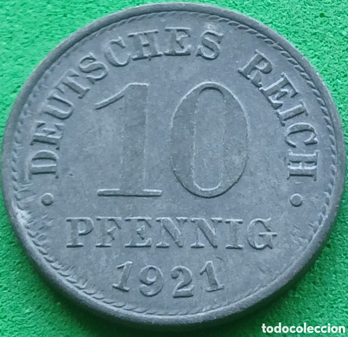 Monedas antiguas de Europa: Alemania Imperio 10 pfennig 1921 km#26