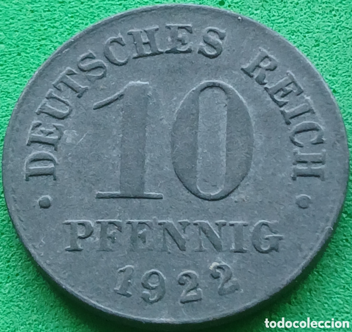 Monedas antiguas de Europa: Alemania Imperio 10 pfennig 1922 km#26