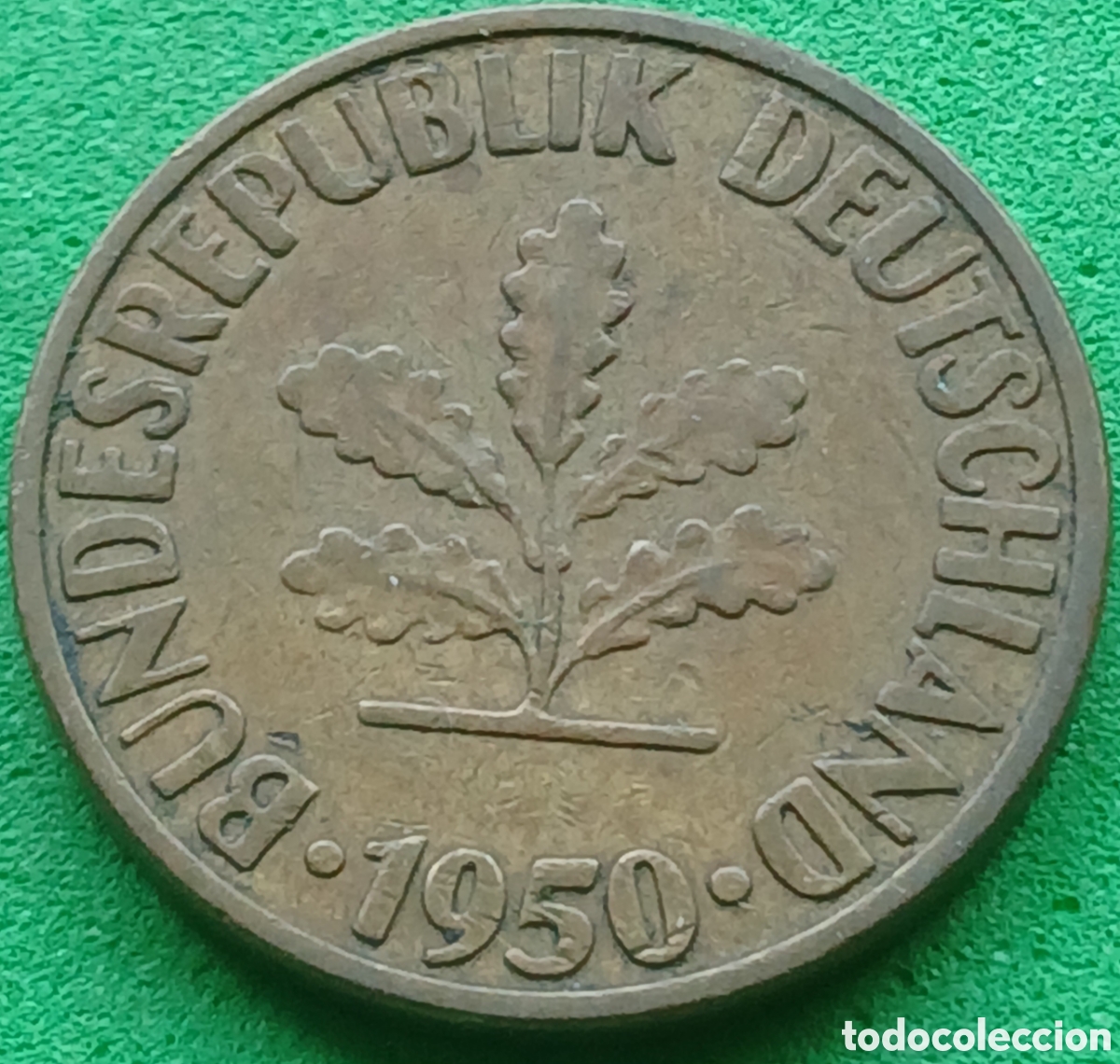 Monedas antiguas de Europa: Alemania Occidental 10 pfennig 1950 D km#108