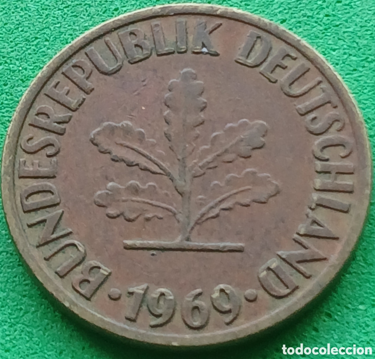 Monedas antiguas de Europa: Alemania Occidental 10 pfennig 1969 D km#108