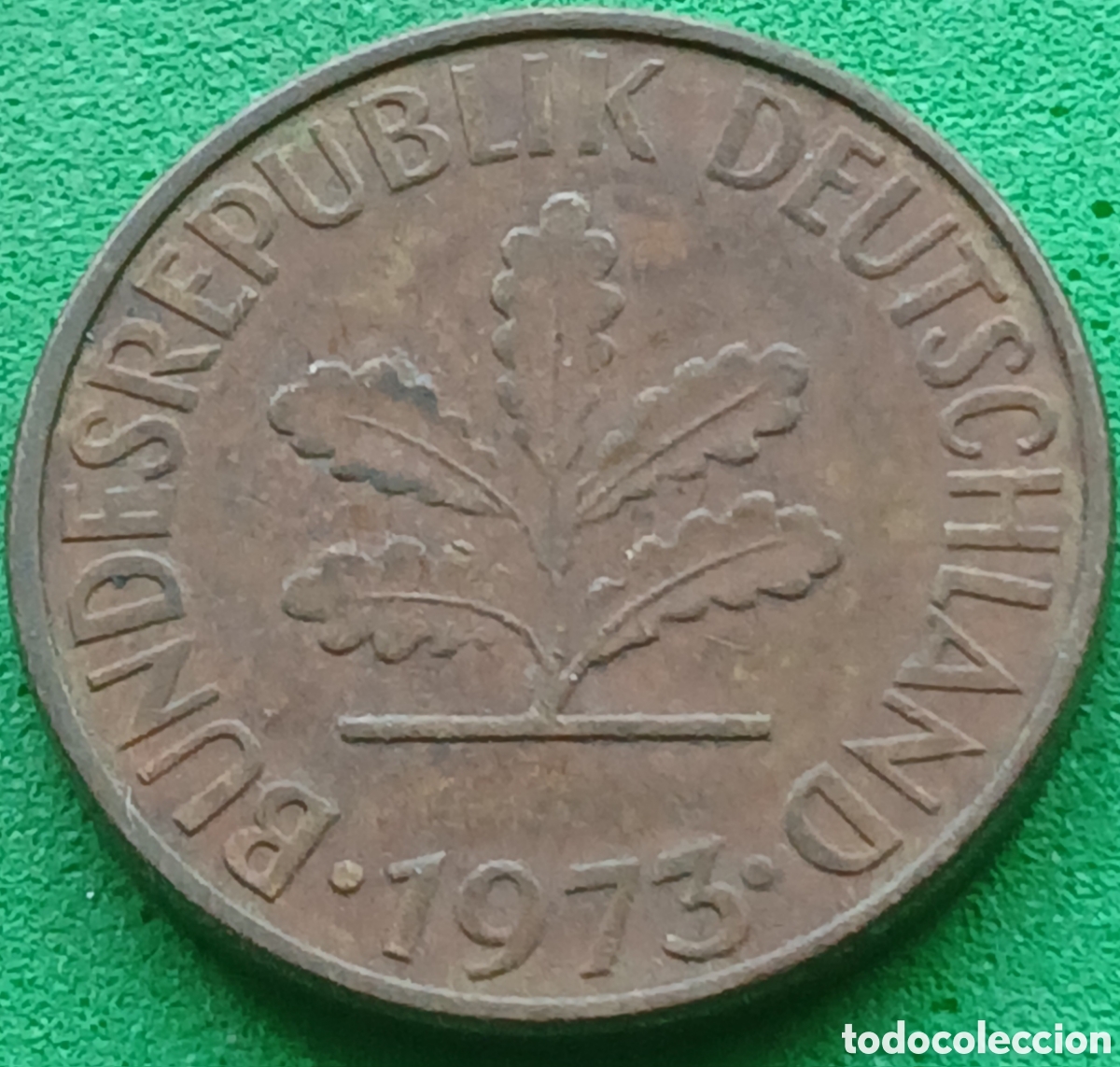 Monedas antiguas de Europa: Alemania Occidental 10 pfennig 1973 F km#108