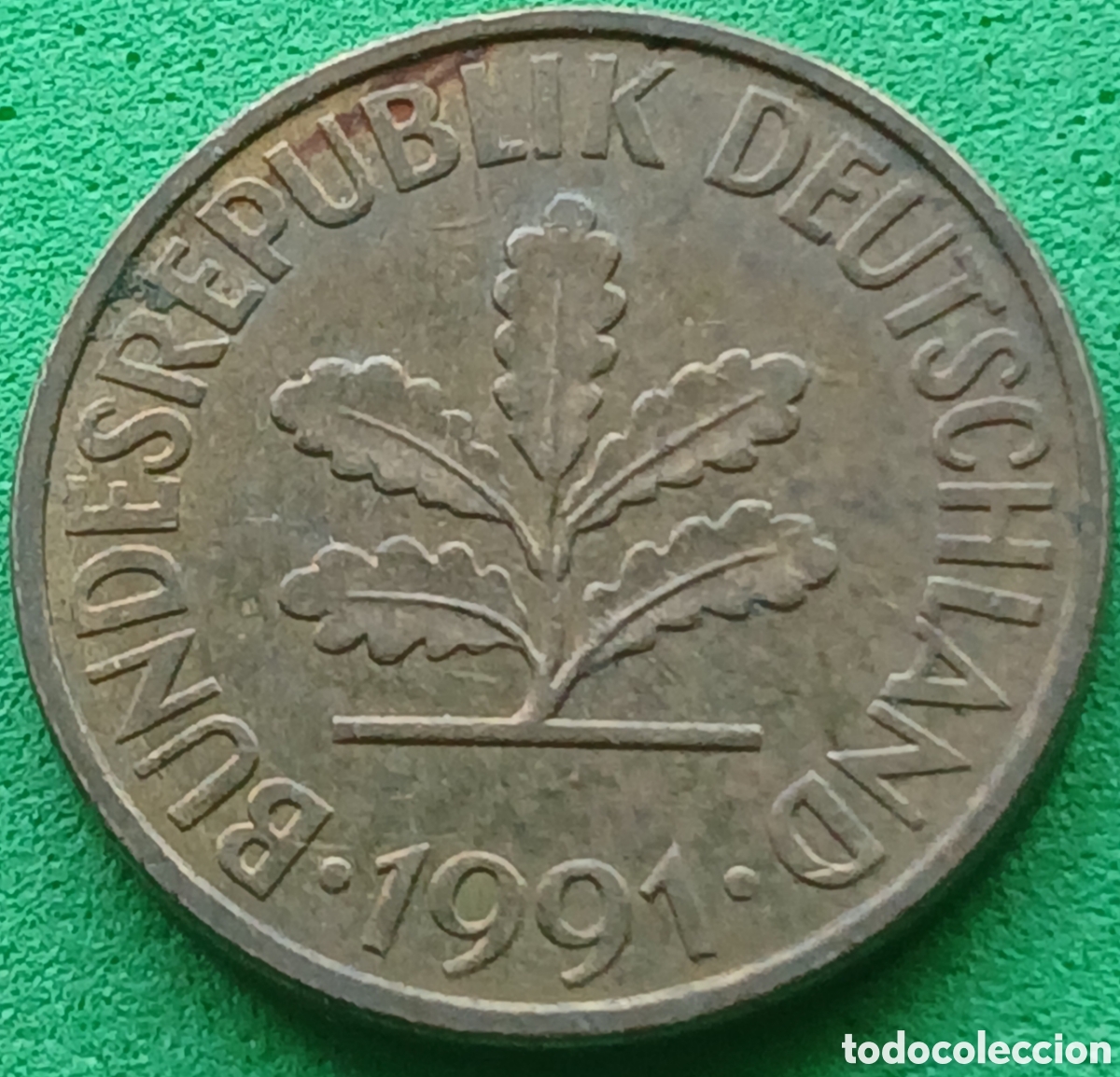 Monedas antiguas de Europa: Alemania Federal 10 pfennig 1991 J km#108