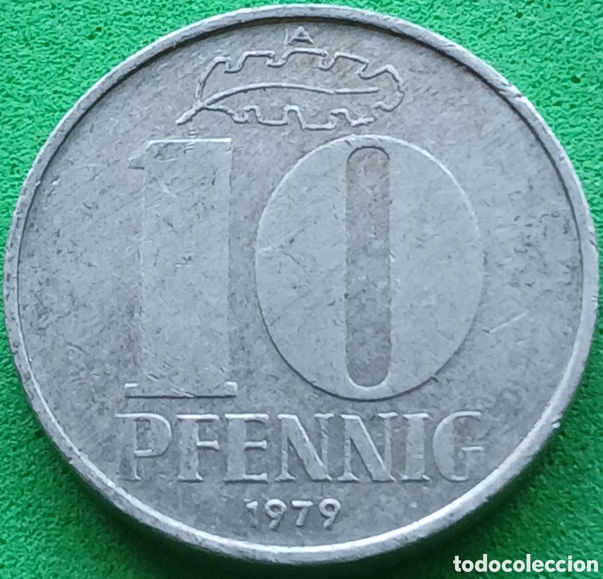 Monedas antiguas de Europa: Alemania Oriental 10 pfennig 1979 km#10