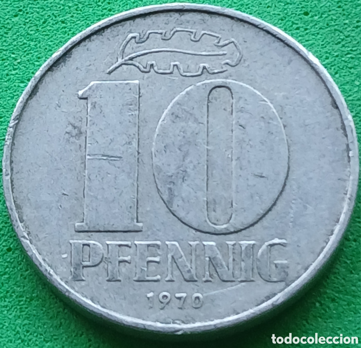 Monedas antiguas de Europa: Alemania Oriental 10 pfennig 1970 km#10
