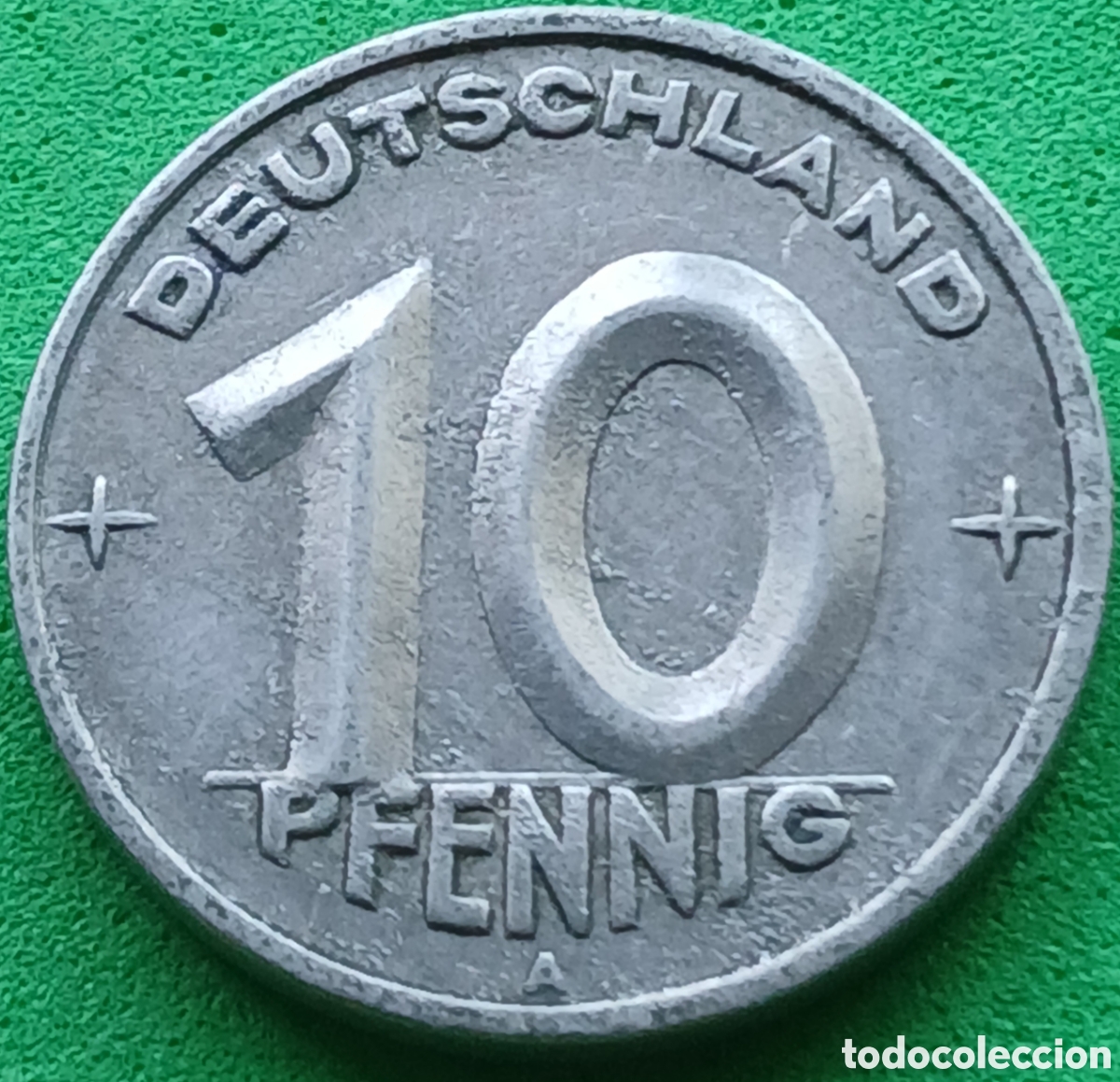 Monedas antiguas de Europa: Alemania Oriental 10 pfennig 1949 km#3