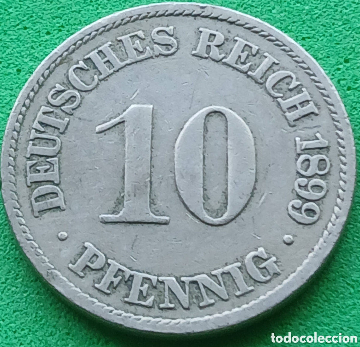 Monedas antiguas de Europa: Alemania Imperio 10 pfennig 1899 A km#12