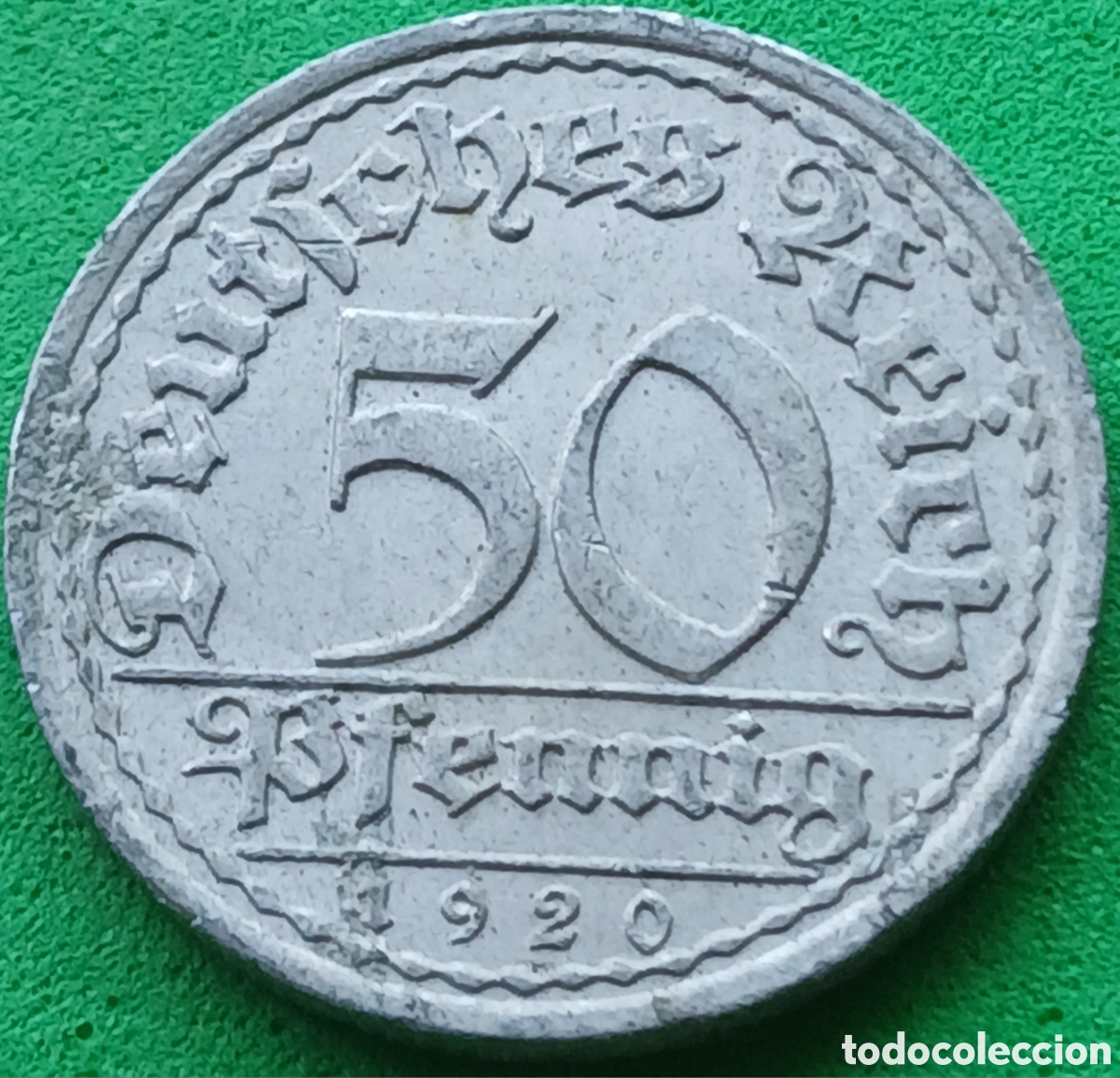 Monedas antiguas de Europa: Alemania Rep&uacute;blica de Weimar 50 pfennig 1920 A km#27