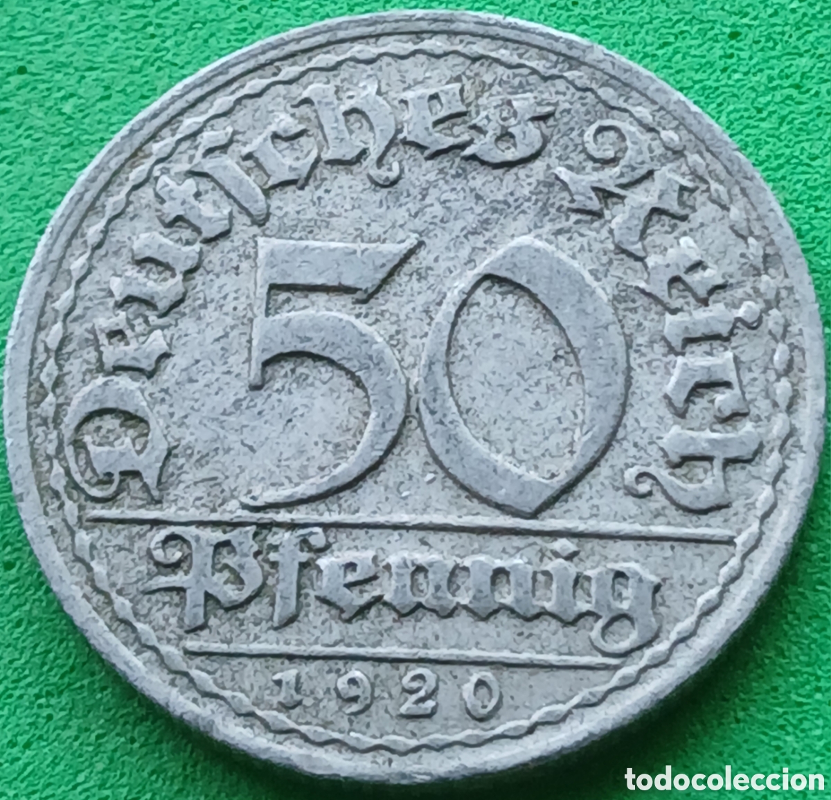 Monedas antiguas de Europa: Alemania Rep&uacute;blica de Weimar 50 pfennig 1920 D km#27