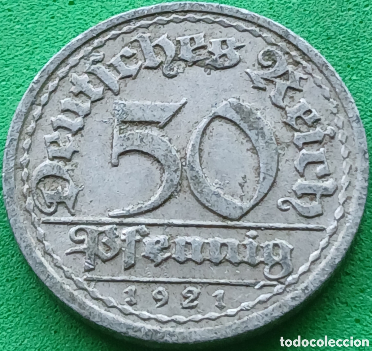 Monedas antiguas de Europa: Alemania Rep&uacute;blica de Weimar 50 pfennig 1921 G km#27