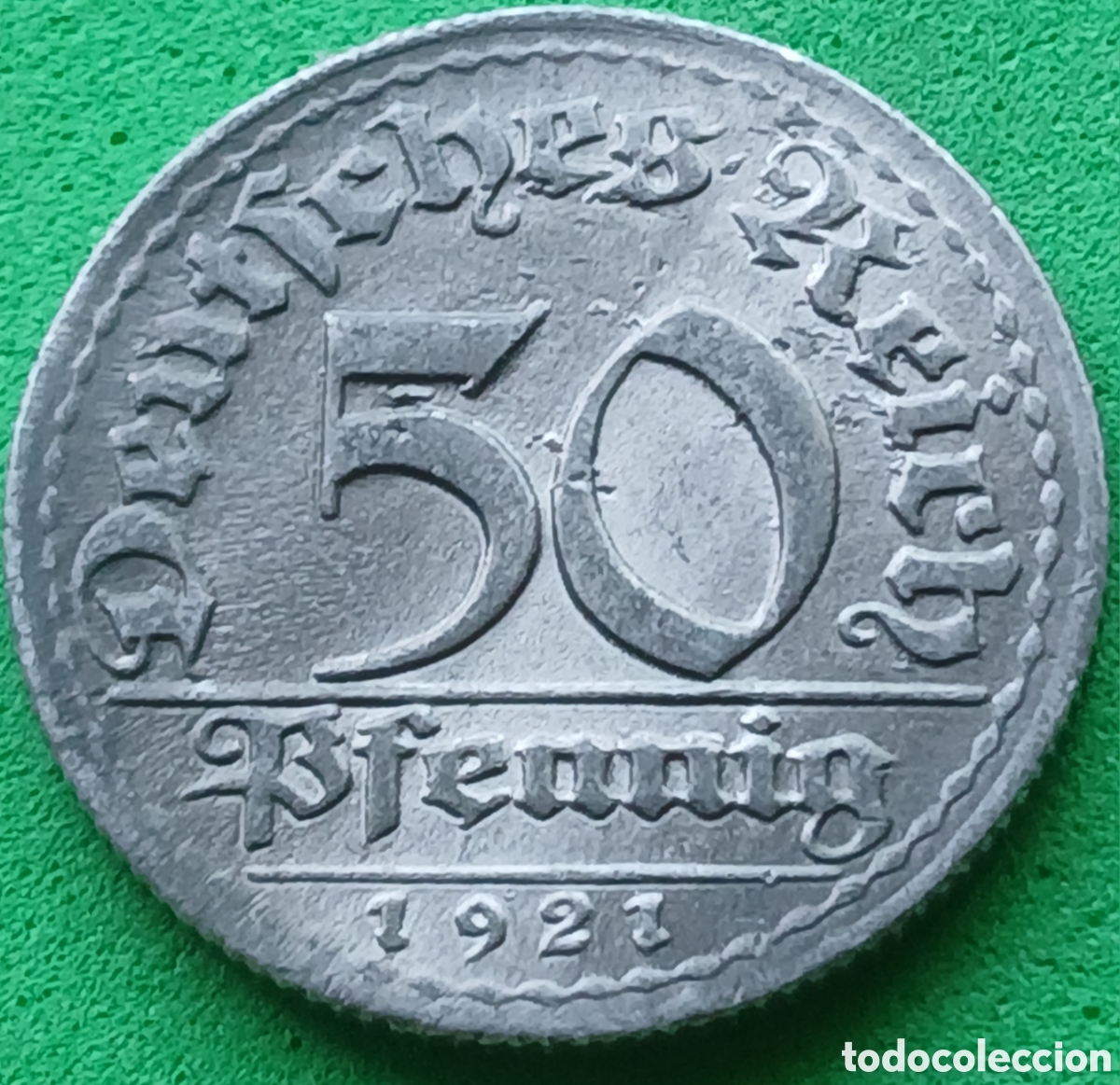 Monedas antiguas de Europa: Alemania Rep&uacute;blica de Weimar 50 pfennig 1921 D km#27