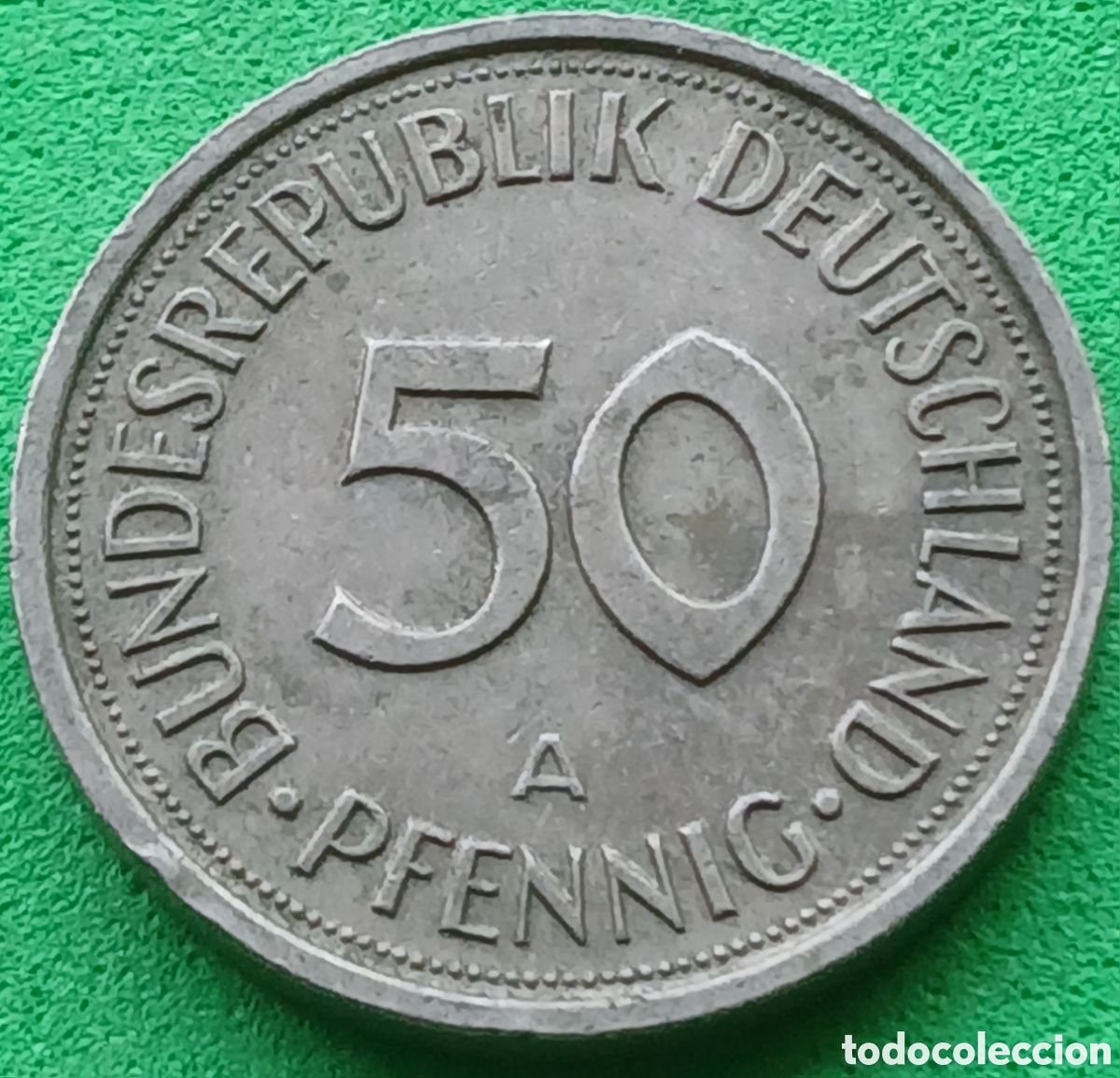 Monedas antiguas de Europa: Alemania Federal 50 pfennig 1990 A km#109
