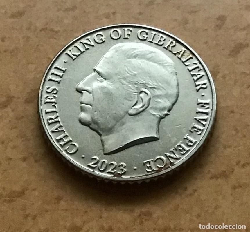 Monedas antiguas de Europa: 5 peniques de Gibraltar. A&ntilde;o 2023