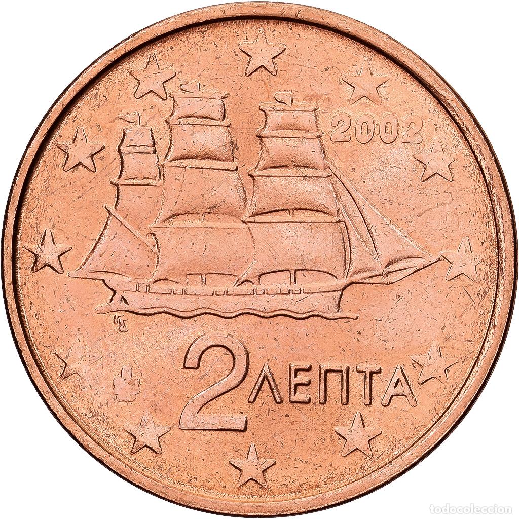 Monedas antiguas de Europa: [#1552025] Grecia, 2 Euro Cent, 2002, Athens, Cobre chapado en acero, EBC+, KM:182