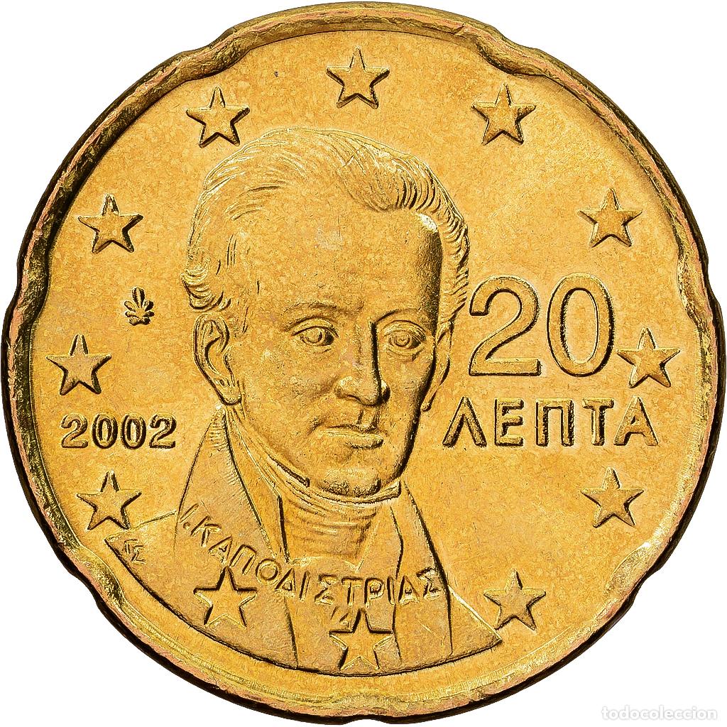 Monedas antiguas de Europa: [#1552028] Grecia, 20 Euro Cent, 2002, Athens, Lat&oacute;n, EBC+, KM:185
