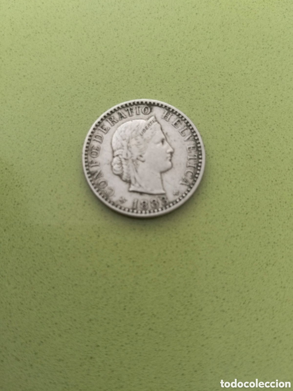Monedas antiguas de Europa: Suiza. Moneda de 20 Rappen (C&eacute;ntimos) 1883 B. N&iacute;quel. Conservaci&oacute;n MBC