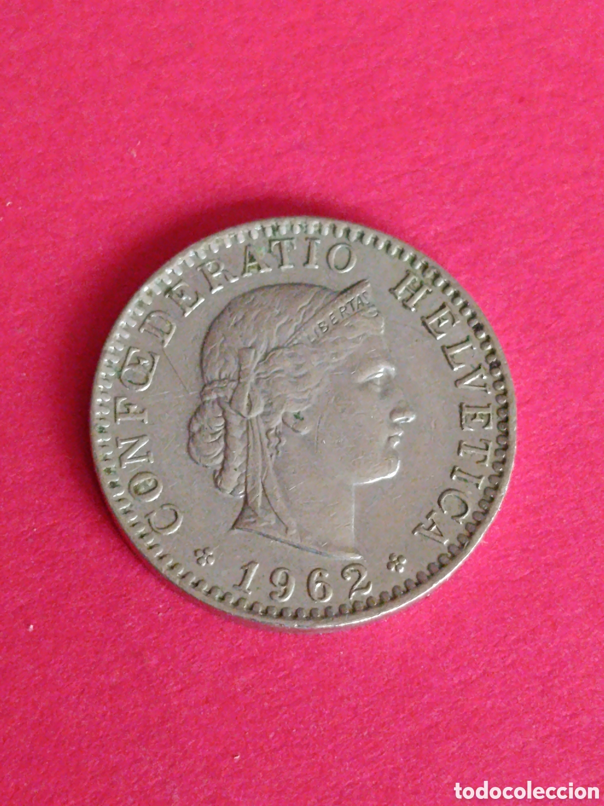 Monedas antiguas de Europa: SUIZA. 20 RAPPEN DE 1962. MBC