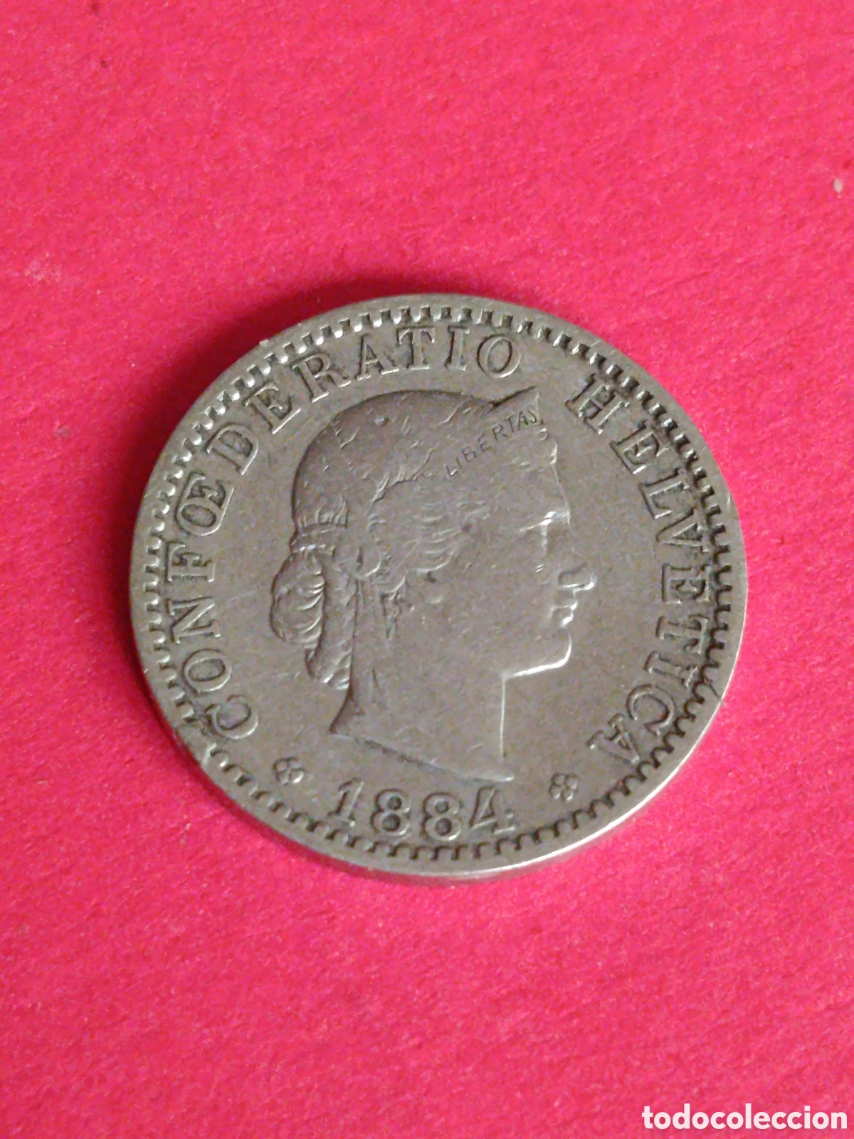 Monedas antiguas de Europa: SUIZA. 20 RAPPEN DE 1884. BC+.