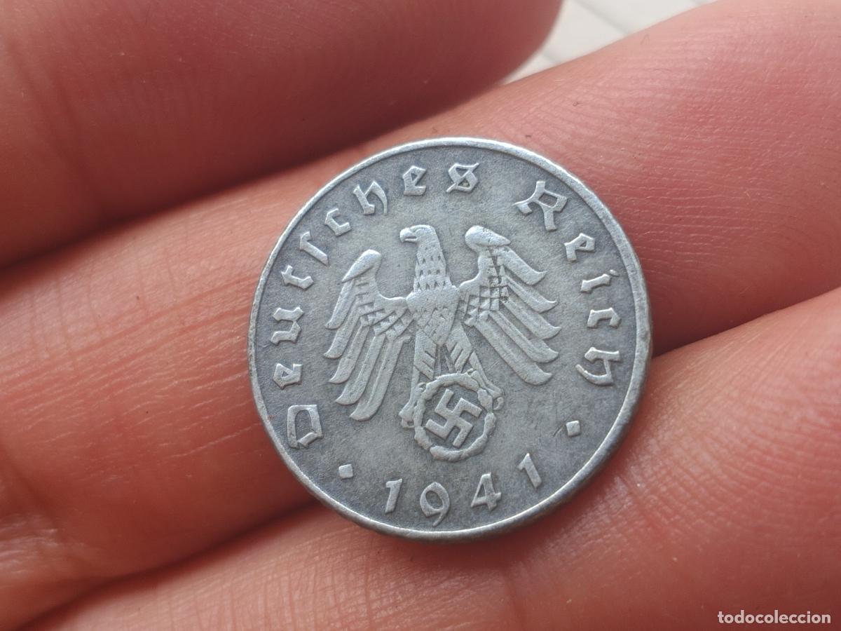 Monedas antiguas de Europa: Alemania nazi. 5 reichspfennig 1941 D