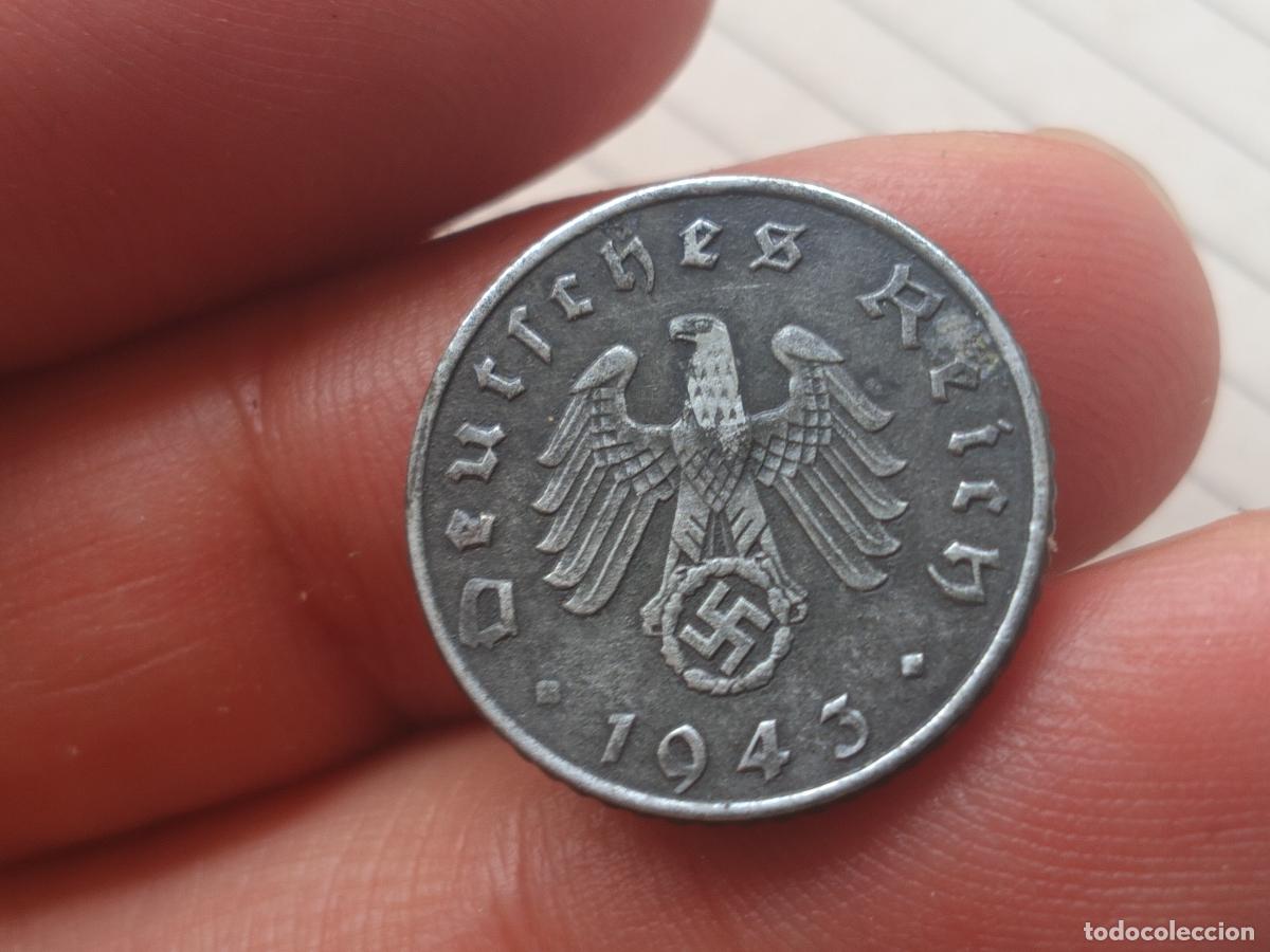 Monedas antiguas de Europa: Alemania nazi. 5 reichspfennig 1943 A