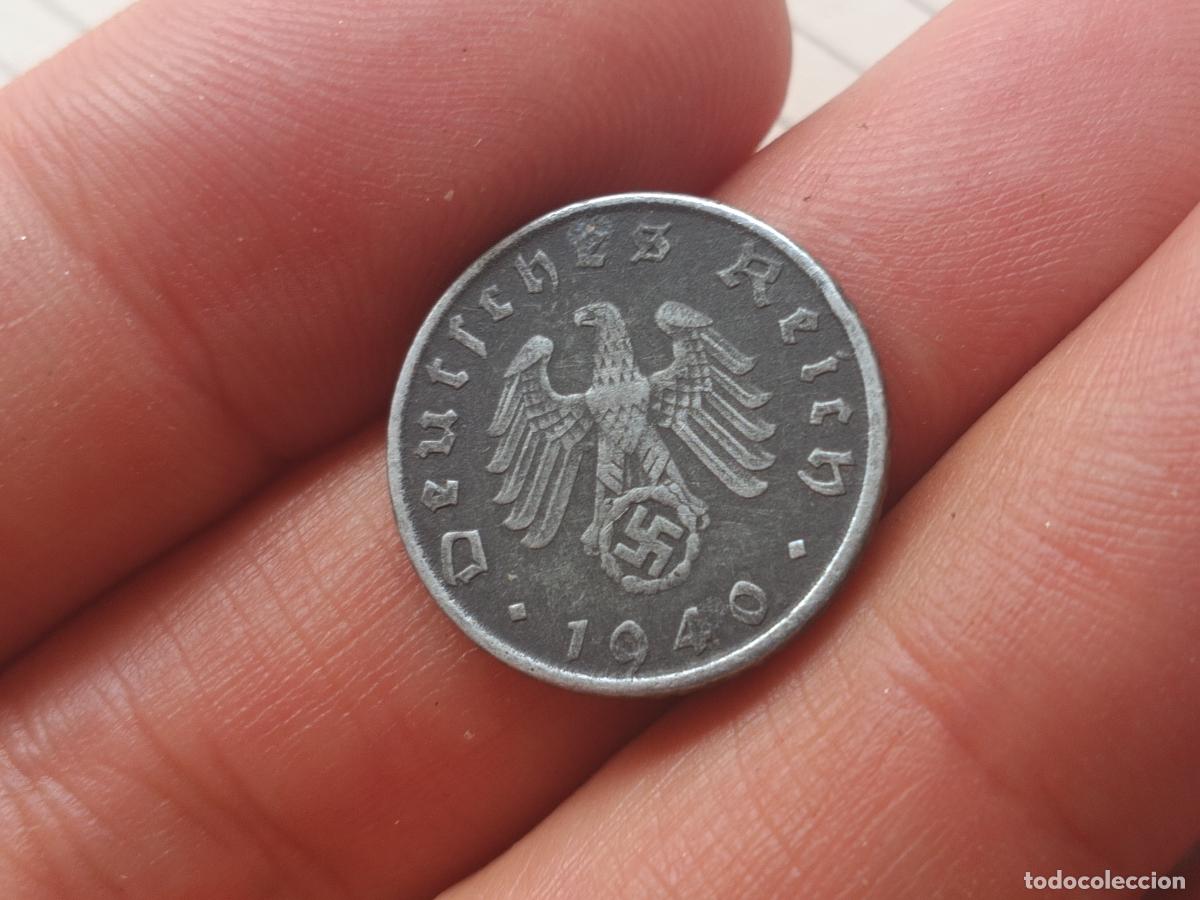 Monedas antiguas de Europa: Alemania nazi. 5 reichspfennig 1940 D