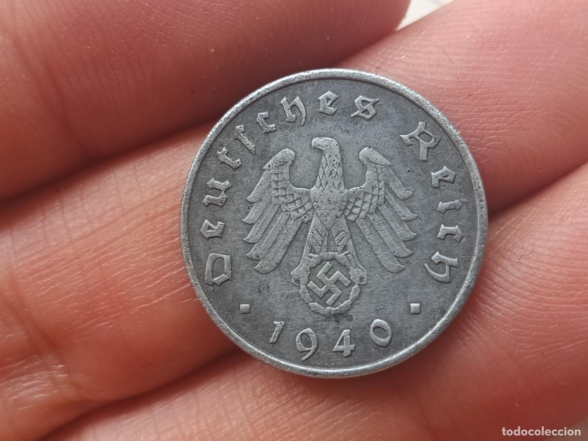 Monedas antiguas de Europa: Alemania nazi. 10 reichspfennig 1940 A