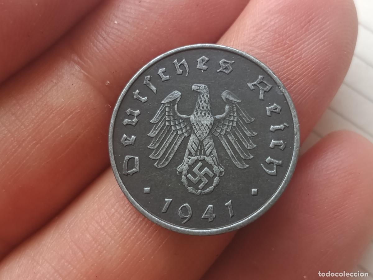 Monedas antiguas de Europa: Alemania nazi. 10 reichspfennig 1941 A