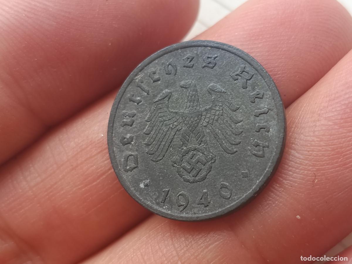 Monedas antiguas de Europa: Alemania nazi. 10 reichspfennig 1940 F