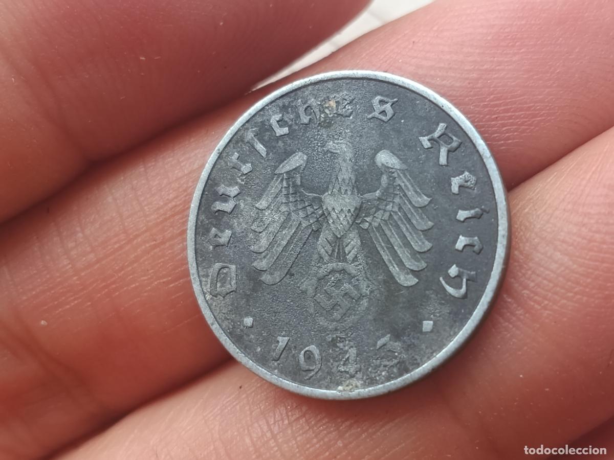 Monedas antiguas de Europa: Alemania nazi. 10 reichspfennig 1943 F