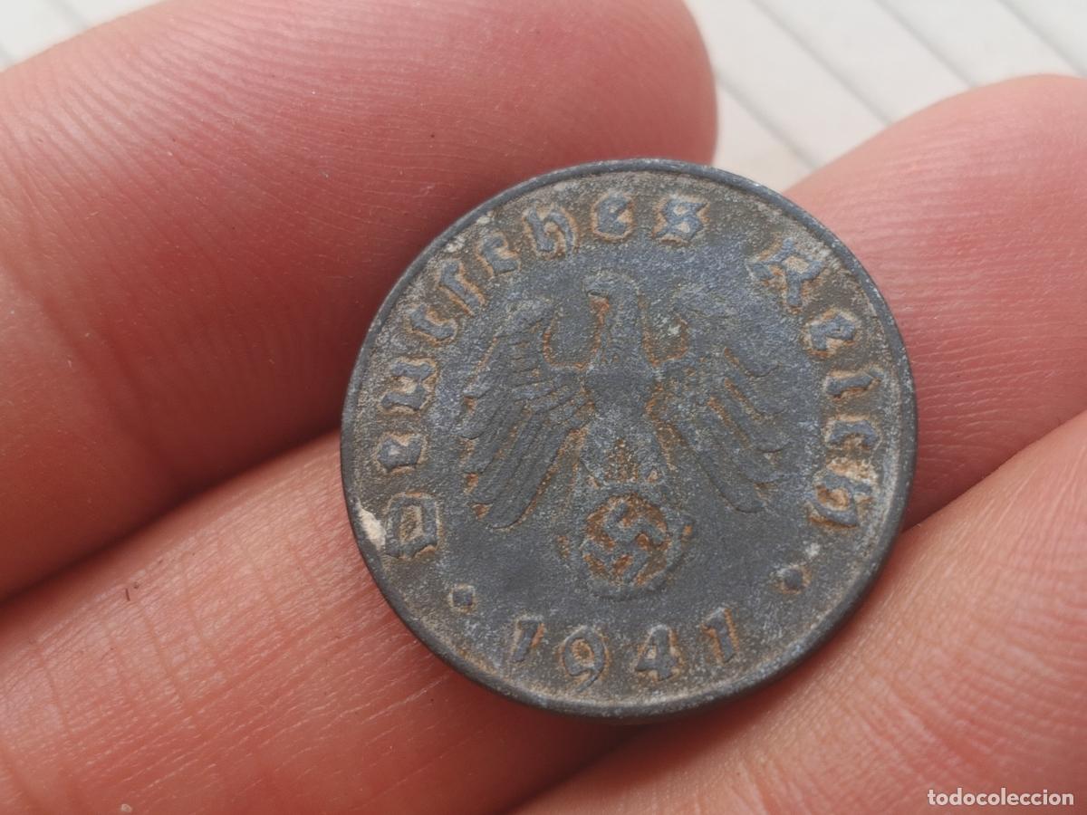 Monedas antiguas de Europa: Alemania nazi. 10 reichspfennig 1941 F