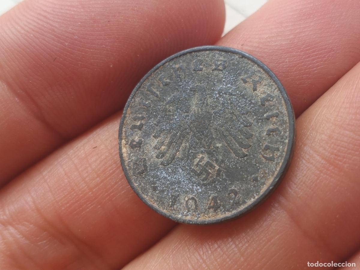 Monedas antiguas de Europa: Alemania nazi. 10 reichspfennig 1942 A