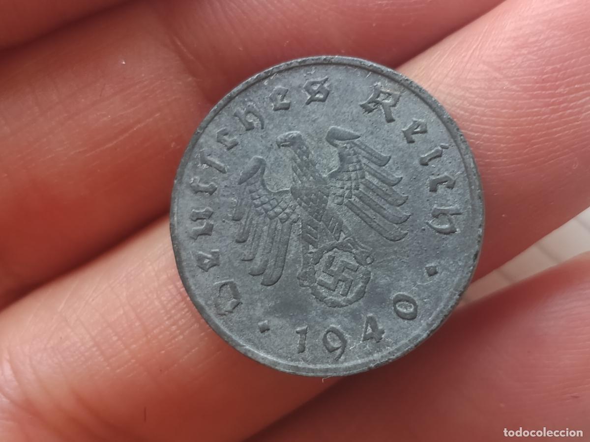Monedas antiguas de Europa: Alemania nazi. 10 reichspfennig 1940 D