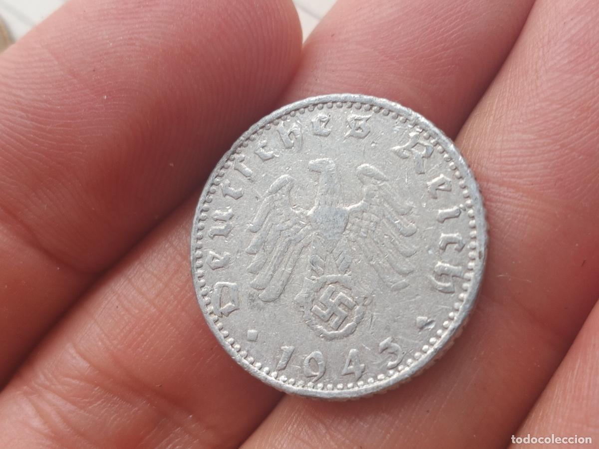 Monedas antiguas de Europa: ALEMANIA NAZI 50 REICHSPFENNIG 1943 A