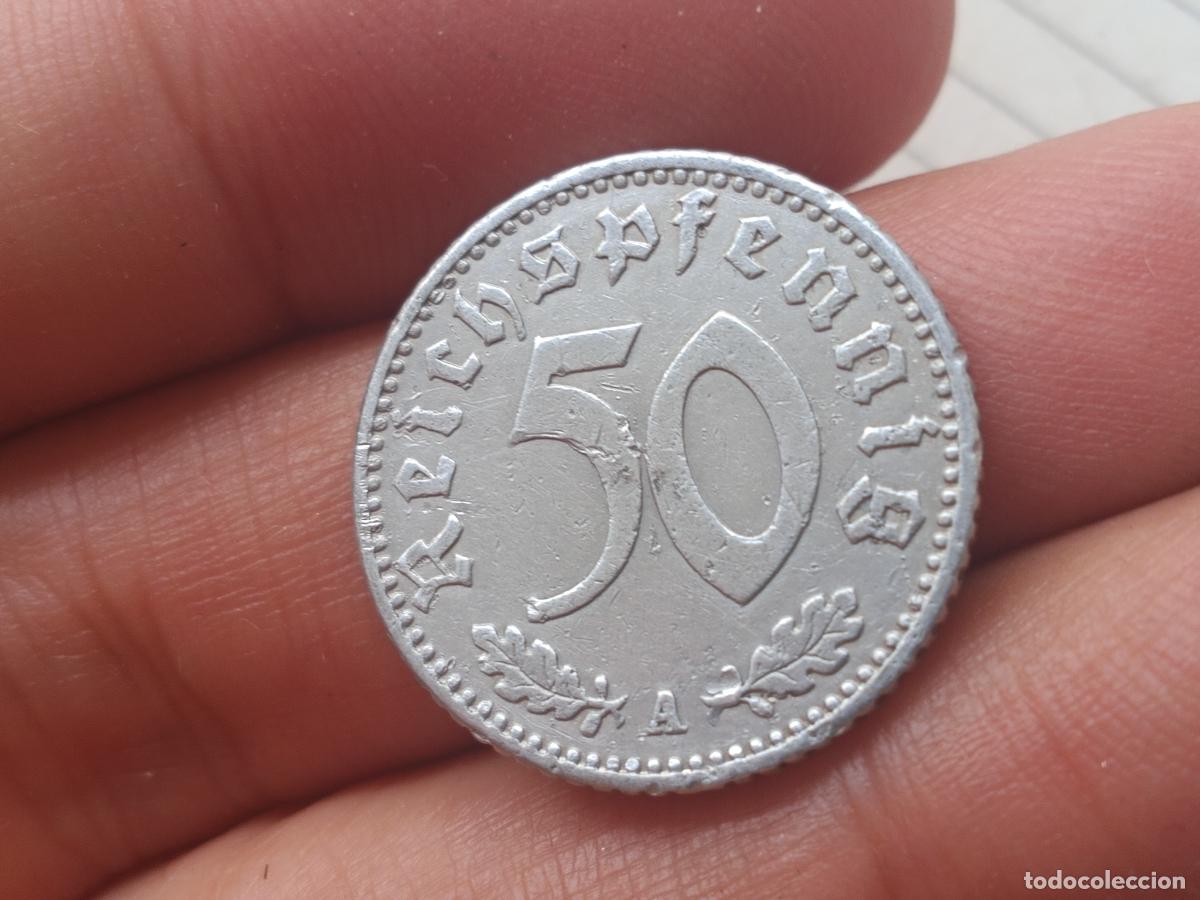 Monedas antiguas de Europa: ALEMANIA NAZI 50 REICHSPFENNIG 1941 A
