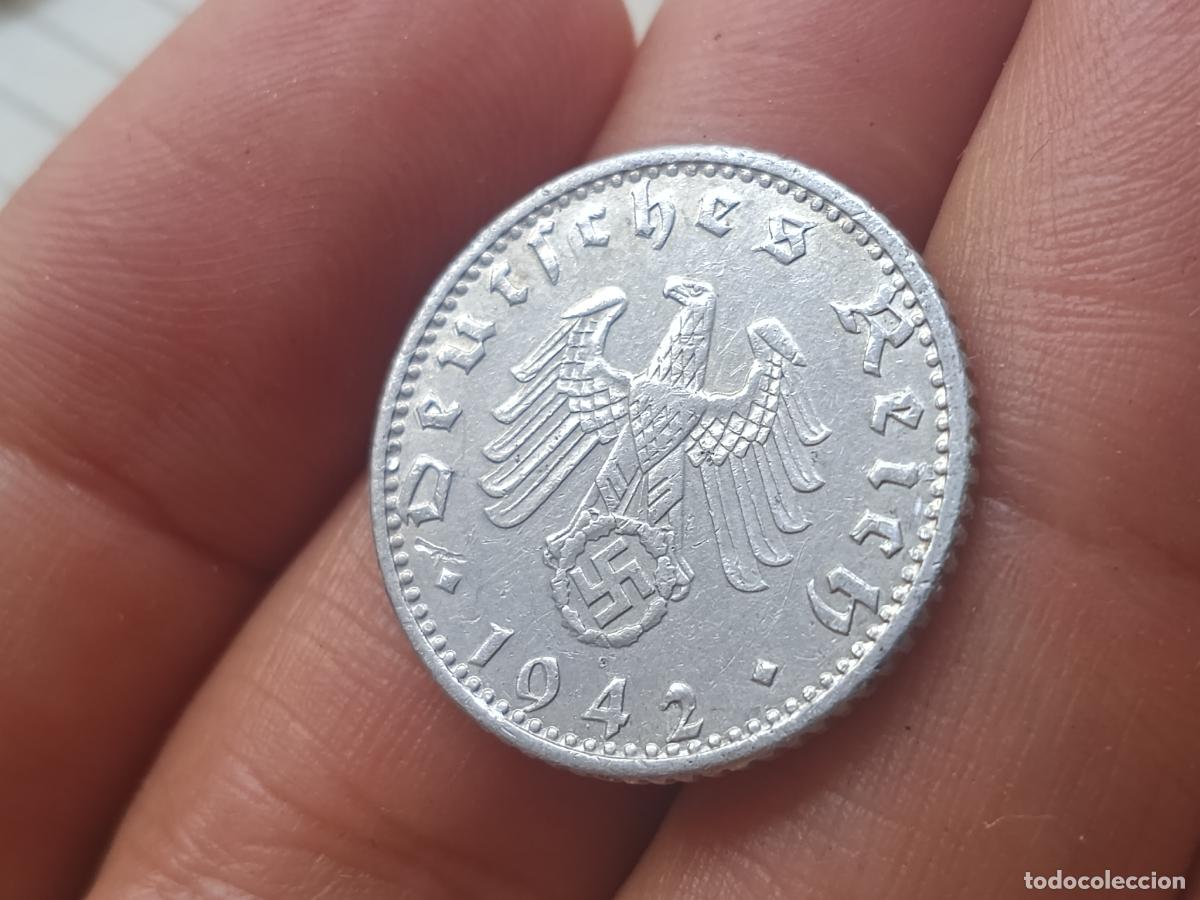 Monedas antiguas de Europa: ALEMANIA NAZI 50 REICHSPFENNIG 1942 A