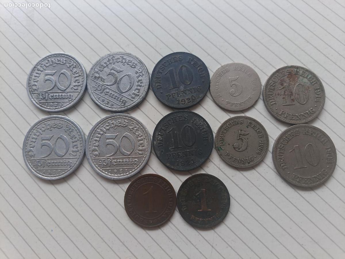 Monedas antiguas de Europa: Alemania: 10 monedas antiguas diferentes