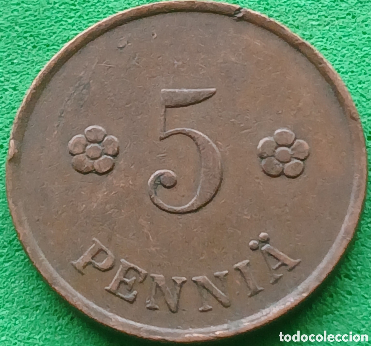Monedas antiguas de Europa: Finlandia 5 pennia 1930 km#22 poco com&uacute;n