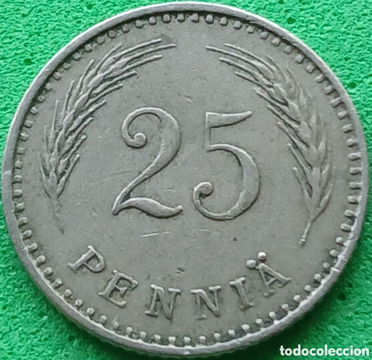 Monedas antiguas de Europa: Finlandia 25 pennia 1927 km#25 poco com&uacute;n