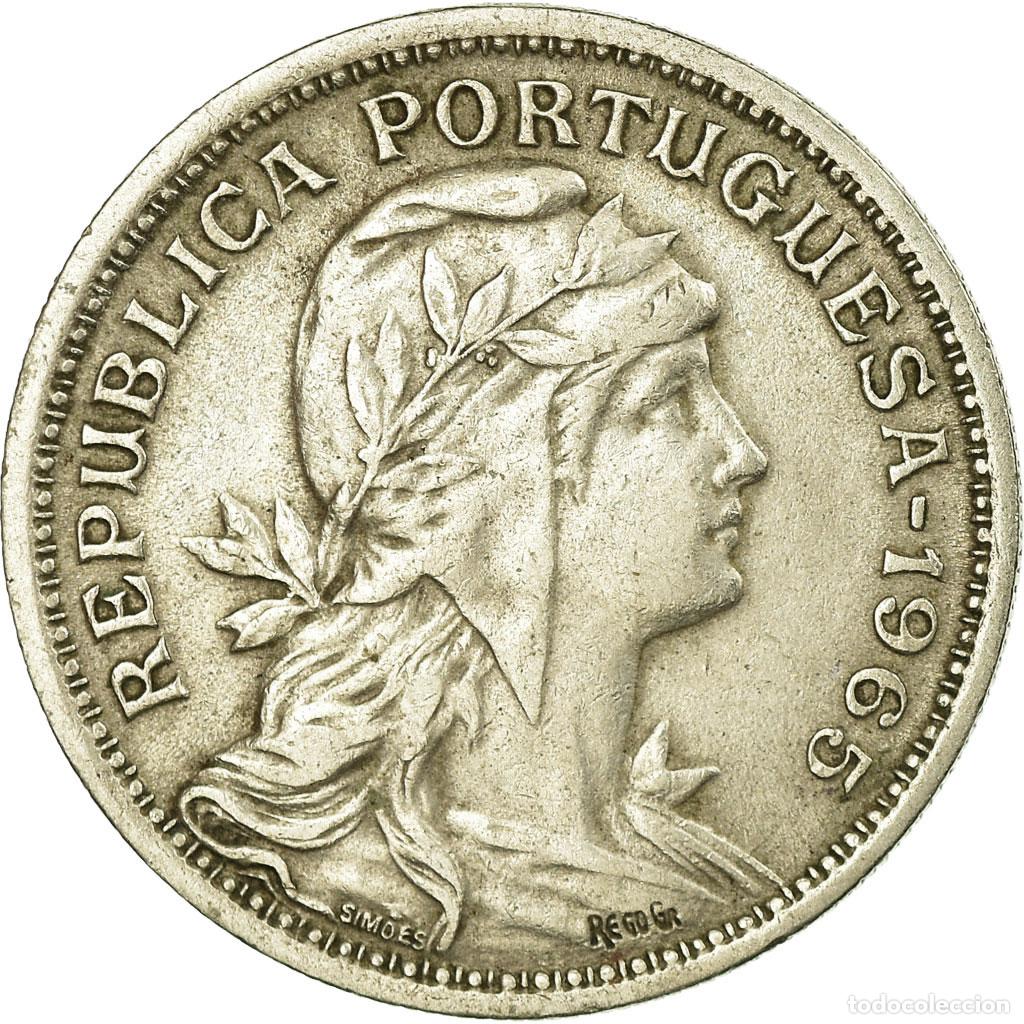 Monedas antiguas de Europa: [#750779] Moneda, Portugal, 50 Centavos, 1965, BC+, Cobre - n&iacute;quel, KM:577