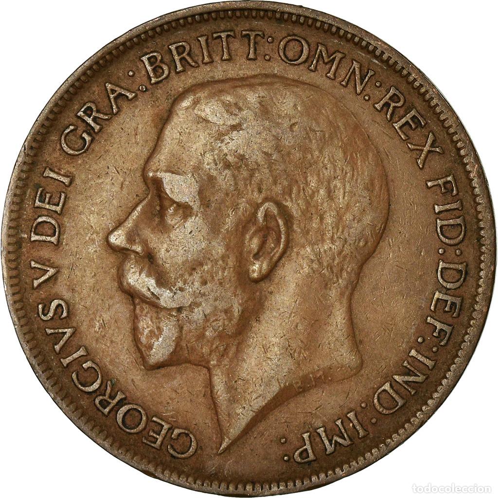 Monedas antiguas de Europa: [#756880] Moneda, Gran Breta&ntilde;a, George V, Penny, 1922, BC+, Bronce, KM:810