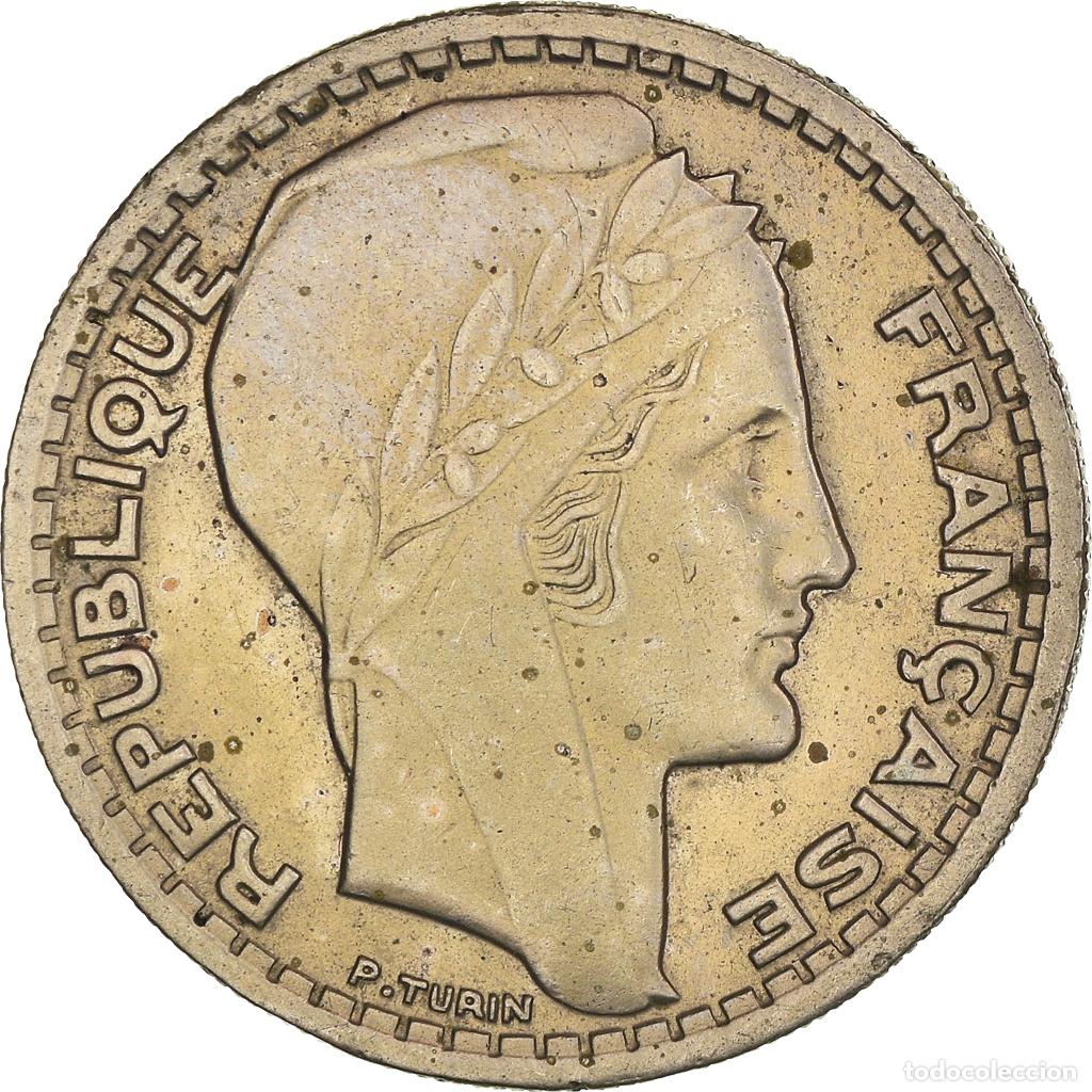 Monedas antiguas de Europa: [#957253] Moneda, Francia, Turin, 10 Francs, 1946, Beaumont - Le Roger, MBC, Cobre -