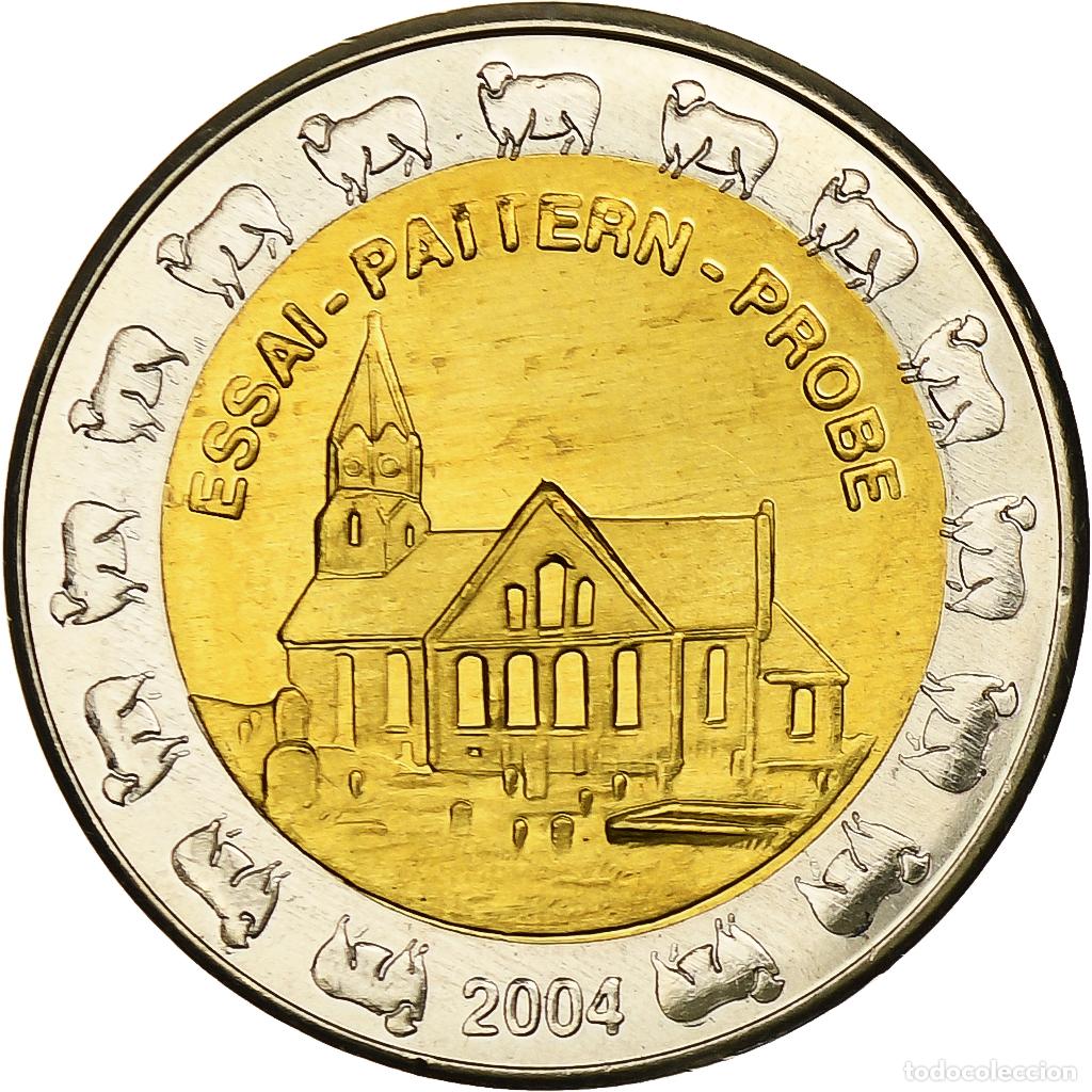 Monedas antiguas de Europa: [#1284830] Islas Faroe, 2 Euro, Fantasy euro patterns, Essai-Trial, Prueba, 2004