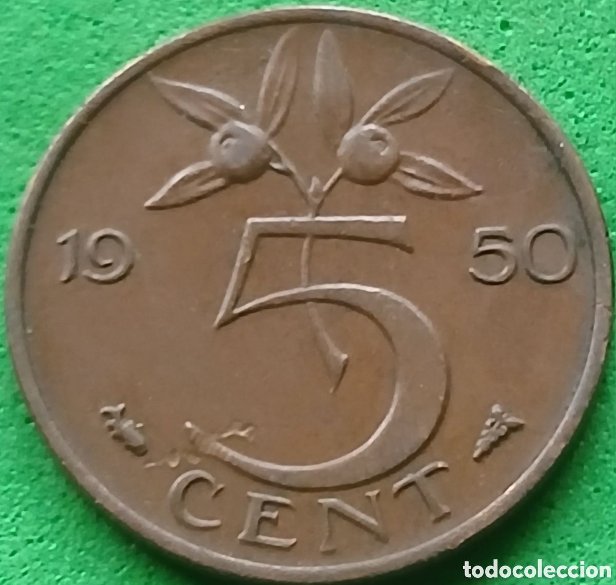 Monedas antiguas de Europa: Pa&iacute;ses Bajos 5 cent 1950 km#181